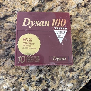 Dysan 100~10 MF2HD formatiert für IBM 3,5" Disketten 10er Box NEU - Bild 1 von 7