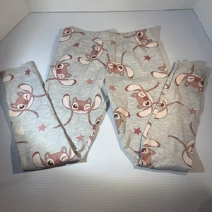Disney Lilo & Stitch Angel Girls' Leggings Size 6X Grey Pink - Picture 1 of 7