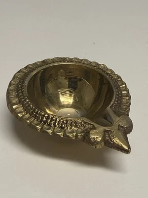 4 Piece Stavik Brass Laxmi Dyia Virgin Brass Indian Oil Lamp - Image 1 of 4