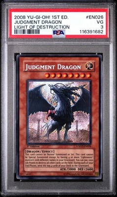PSA 3 1ST EDITION Judgment Dragon LODT-EN026 Secret Rare Holo YUGIOH - Image 1 of 2