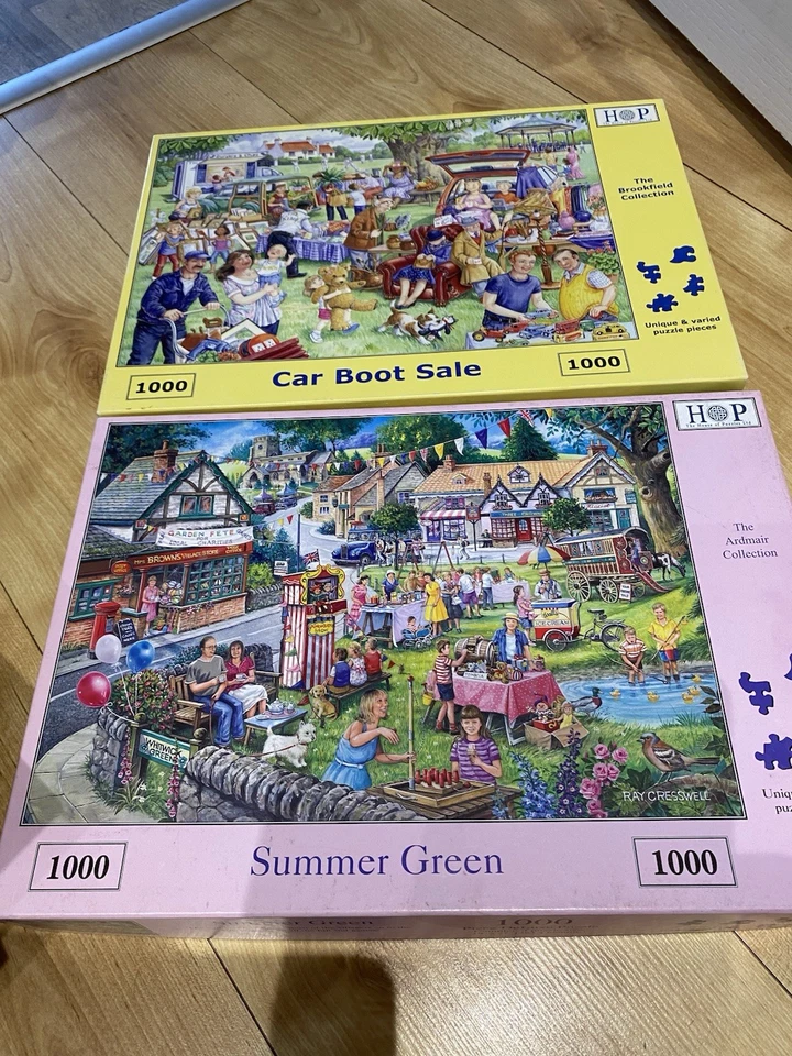HOP 1000 Piece Puzzles X 2 Both Complete - Image 1 of 1