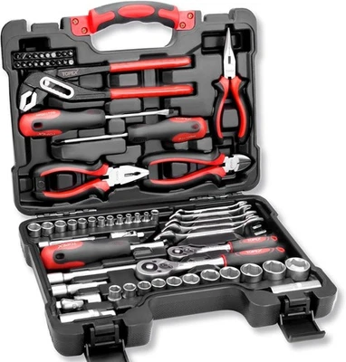 65-Piece Household Hand Tool Set Portable Home Auto Repair Kit Premium QualityAU - image 1 of 4