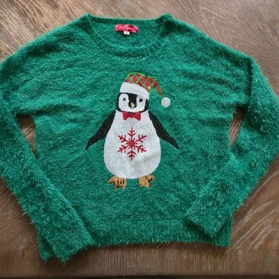 Suéter Feo Pingüino Difuso Navidad 33 Grados Niñas Talla Grande Foto 1 de 4