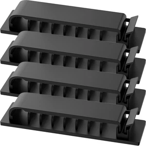 4 Pcs Kabelmanager Büro Selbstklebender Kabelhalter Akkordorganisator - Photo 1/11