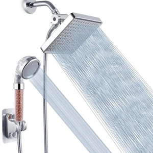 High Pressure Rain Shower Head with Handheld Spray Combo, Hand Held Filter Sh... - Picture 1 of 8