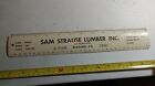 Vintage Sam Strause Lumber Inc Reading PA Advertising Metal Ruler