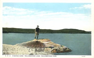 Postal 1922 cono de pesca del lago Yellowstone Parque Nacional de Yellowstone Wyoming - Imagen 1 de 2