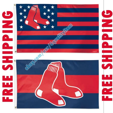 Deluxe Boston Red Sox Logo USA Stars Stripes Flag Banner 3x5 ft MLB Fan 2020 NEW Cover