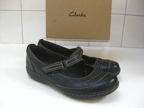 SCARPE CLARKS DESTRUCTURED 4 MARY JANES ballerine pelle comfort ARTIGIANALI nere