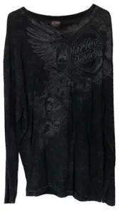 Camisa Harley Davidson Barnett El Paso Texas Manga Larga Hombres XL RK Stratman Negra - Imagen 1 de 3