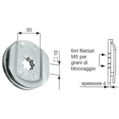 ROLLMATIK Inserto con foro quadro 10 mm