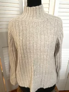 Suéter para mujer The Limited America beige cuello de tortuga topo talla pequeña - Imagen 1 de 14