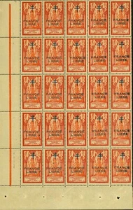 India 1941 - Oficina de Correos Francesa - MNH. Yvert Nº: 181. Hoja de 25(EB) AR-08675 - Imagen 1 de 2