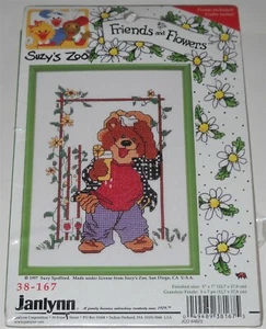 Janlynn Suzy's Zoo Friends and Flowers #38 - 167 Cross Stitch Kit 1997 NEW - Bild 1 von 2