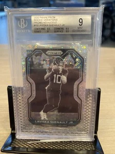 2020 Prizm No Huddle Laviska Shenault Black & White Disco Variation BGS Mint 9 - Picture 1 of 2