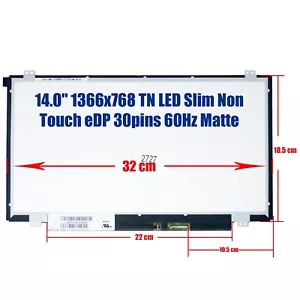 New Laptop Screen 847664-005 NT140WHM-N41 V8.0 KL.14005.020 5D10G95364 0Y71TY HD - Bild 1 von 14