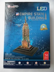 Puzzle 3D Empire State Building LED CubicFun Luz Luz Nueva York Rascacielos - Imagen 1 de 3