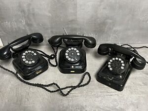 3 x antike Fernsprecher Telefon Bakelit Metall 30er Jahre Mix&Genest u.a