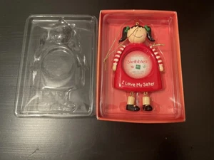 RUSS Berrie Bilderrahmen Weihnachtsschmuck Kritzeleien Ich liebe meine Schwester - Bild 1 von 3