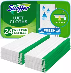 Paños de fregona húmedos Swiffer Sweeper, fregonas para limpieza de pisos, ventanas abiertas frescas, - Imagen 1 de 10