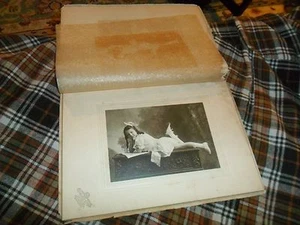 Antique PHOTOGRAPH OF YOUNG GIRL POSING ON TUMMY Transposed 2X RARE ! - Picture 1 of 11