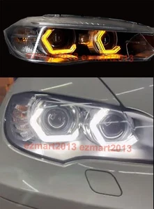 for BMW X6 E71 E72 F16 F86 08-19 Switchback LED halo ring Crystal signal DRL - Picture 1 of 14