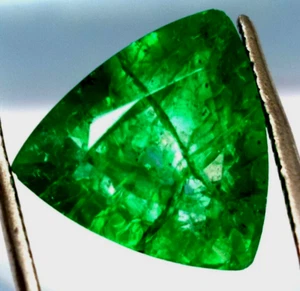 7.94 Ct # Natural Sparkling Colombian ~ Pure Gorgeous D Green Emerald Gemstone! - Picture 1 of 4