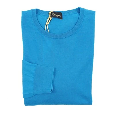 Drumohr Brighter Blue Soft Knit Cashmere Sweater M (Eu 50) NWT Foto 1 de 4