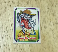 Vintage Trading Card Sticker Sperry The Spitball Baseball Super Freaks Weird Odd