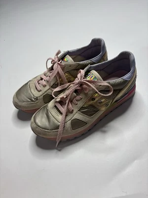 Saucony Women’s 8 EU 39 Chunky Runners Sneakers Shadow Original Pink/Gold/Suede - Image 1 of 4