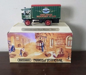 Matchbox Great Beers of the World 1918 ATKINSON STEAM WAGON SWAN BREWERY - Picture 1 of 4