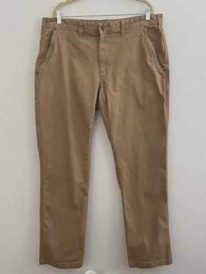 Pantalones de hombre Eddie Bauer de lona con bolsillo utilitario al aire libre 38 x 34 ajuste clásico marrón Foto 1 de 4