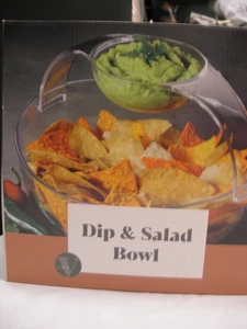 CHIP & DIP / SALAD BOWL, BRAND NEW, 10" X 10" - Picture 1 of 4