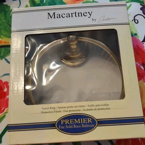 Macartney by Gatco Premier Fine Solid Brass Bathroom Towel Ring 6.5" Round NIB - Picture 1 of 6