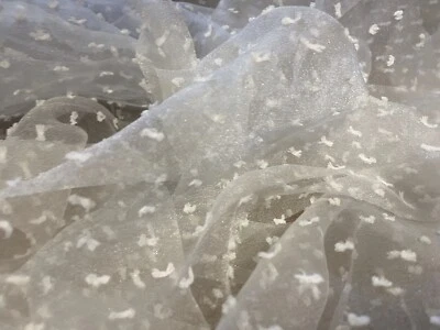 Dobby Organza Fabric, Per Metre - white - Image 1 of 4