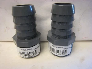 Lot Of 2 Spears 1436-010 1" PVC Barbed x NPT Male Adapter New - Picture 1 of 4