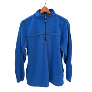Izod Blue Fleece 1/4 Zip Pullover Youth XL (18) Pre-owned Excellent Condition - Picture 1 of 11