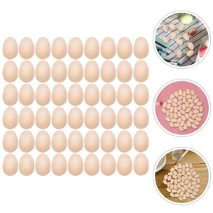 150 Pcs Wooden Simulated Eggs Child Faux for Craft Fake Coloring - Imagen 1 de 12