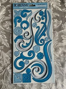 Bo Bunny Double Dot Chipboard Brilliant Blue Self Adhesive Embellishment CBBB839 - Picture 1 of 3