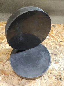 5.5" Round 1" Thick Black HDPE Plastic Disc Manufacturing, Hobby, CNC Remnant - Picture 1 of 3