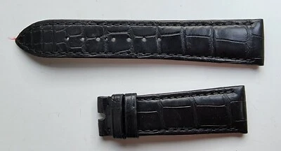 正品宝玑黑色皮革表带 22/18 毫米,70+119 毫米原始设备制造商 SPK 瑞士制造 — 第 1/2 张图片