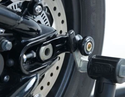 Carretéis de algodão R&G Racing vermelho offset para 2017-2024 Triumph Bonneville Bobber - Imagem 1 de 3