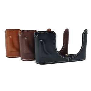 Leather Half Case for Leica Q3 Camera Protect Grip - Picture 1 of 25