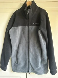 Columbia Fleece Jacket Size Medium 10/12 Full Zip Gray & Black - Picture 1 of 5