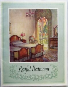 Art Deco Bedroom Interior 1930 Butte, MT Furniture Trade Catalog-Montana-Simmons