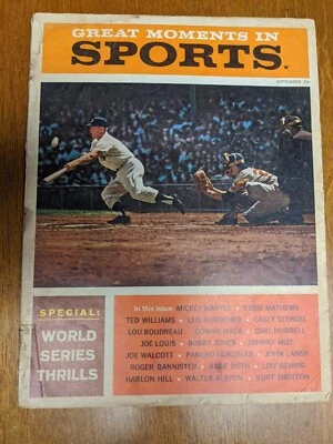 Revista Great Moments In Sports 1962 Mickey Mantle Yankees cubierta rara ⚾ Foto 1 de 2