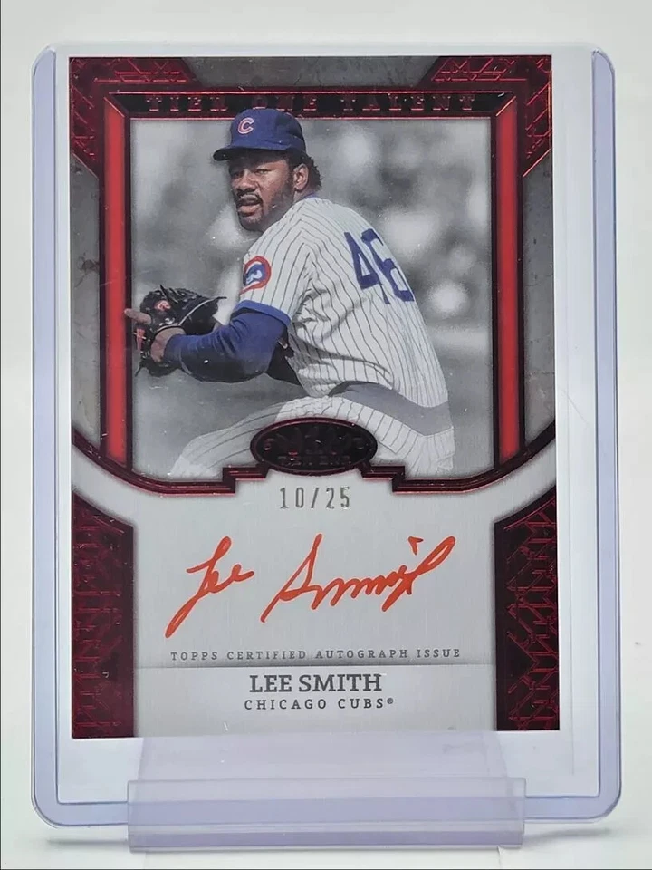 LEE SMITH 2024 TOPPS NIVEL UNO TALENTO BÉISBOL AUTÓGRAFO ROJO AUTOMÁTICO 10/25 Foto 1 de 2