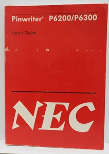 Original NEC Pinwriter P6200/P6300 User Manual  - Picture 1 of 4