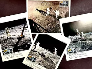 StampTLC US foto ufficiale NASA incorniciabile allunaggio Apollo11 FDC timbro a mano - Foto 1 di 7