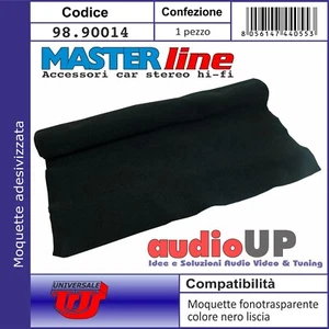MOQUETTE ACUSTICA NON ADESIVA COLORE NERO RIVESTIMENTO BOX SUB E PIANALI - Imagen 1 de 2